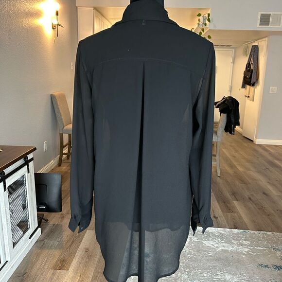 PLT mesh beach black shirt blouse US2 new - Picture 3 of 6